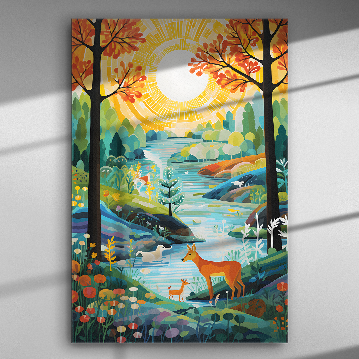 Το Παραμυθένιο Δάσος του Ήλιου - Πίνακας σε Καμβά