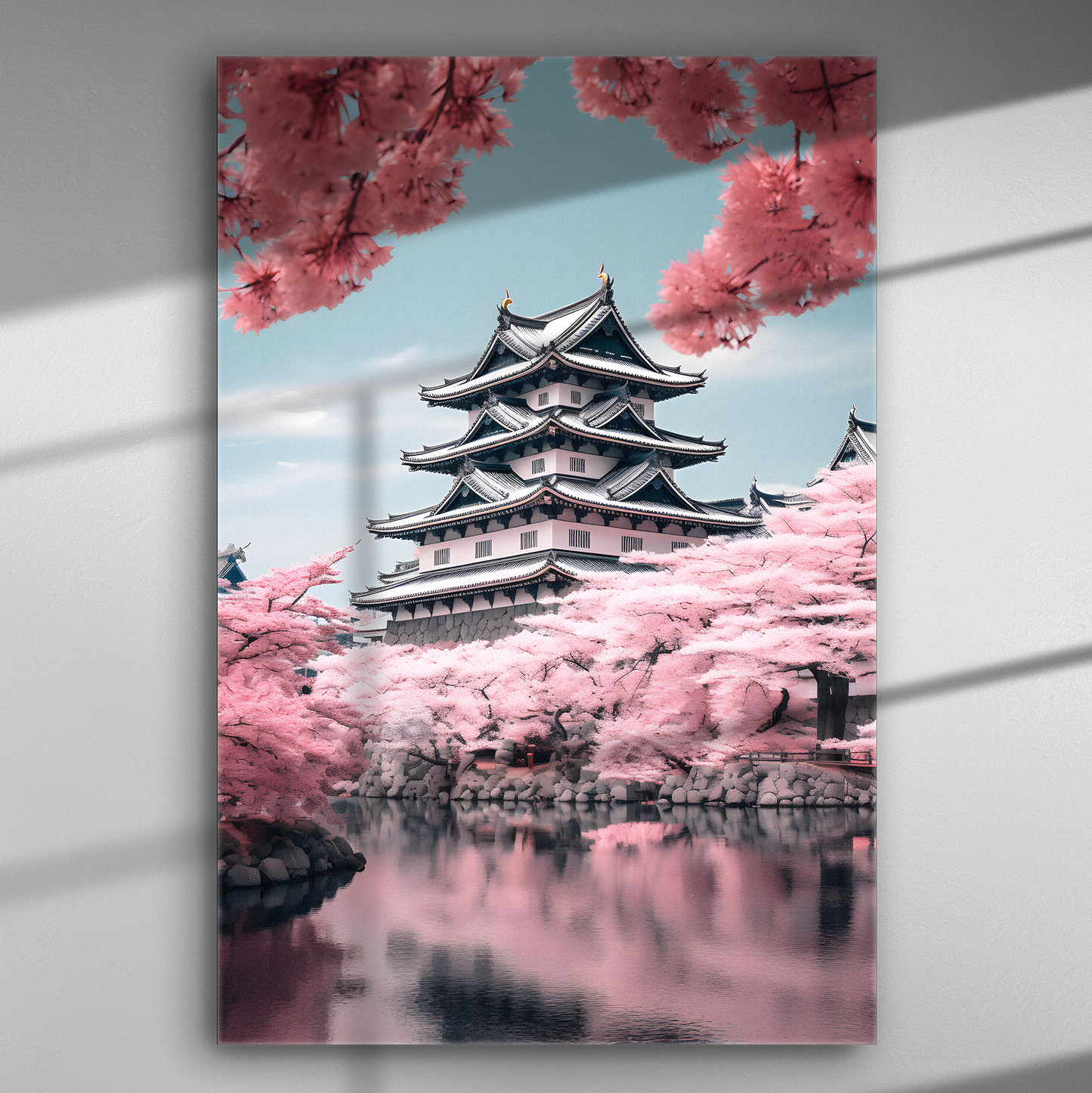 Σακούρα: Αντανακλάσεις Κάστρου - Πίνακας σε Καμβά