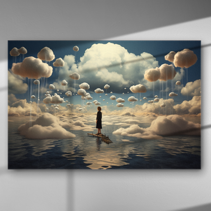 Σκαλοπάτια στον Ωκεανό των Σύννεφων - Πίνακας σε Καμβά