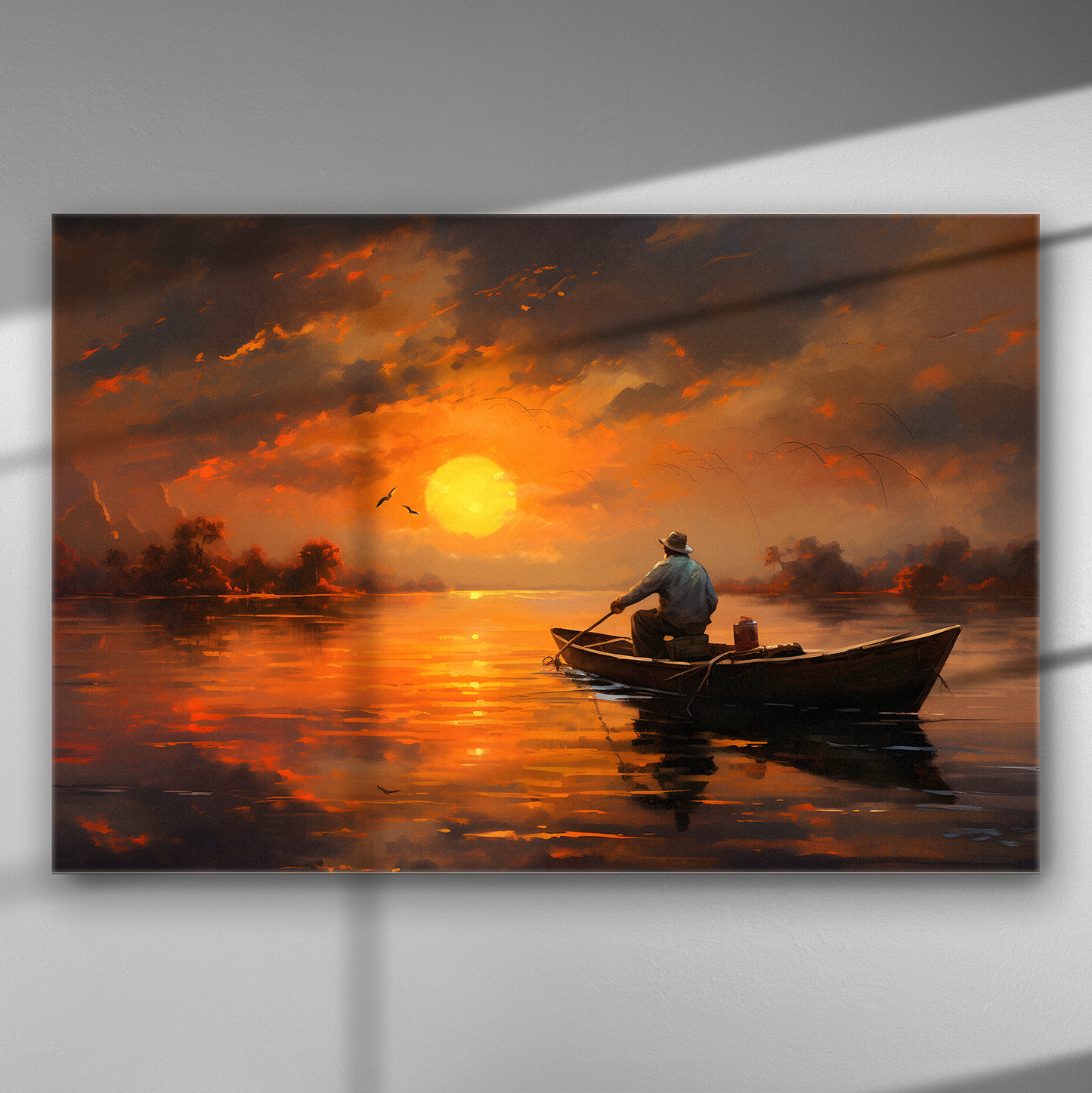 Πύρινα Νερά του Δειλινού - Πίνακας σε Καμβά