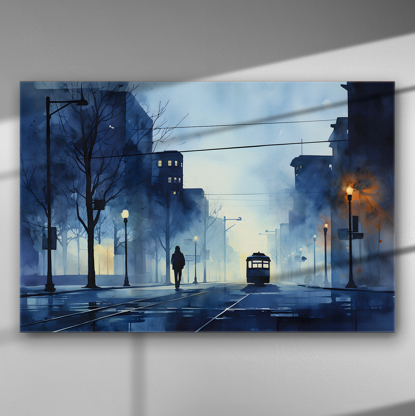 Τραμ στην Αχλή - Πίνακας σε Καμβά