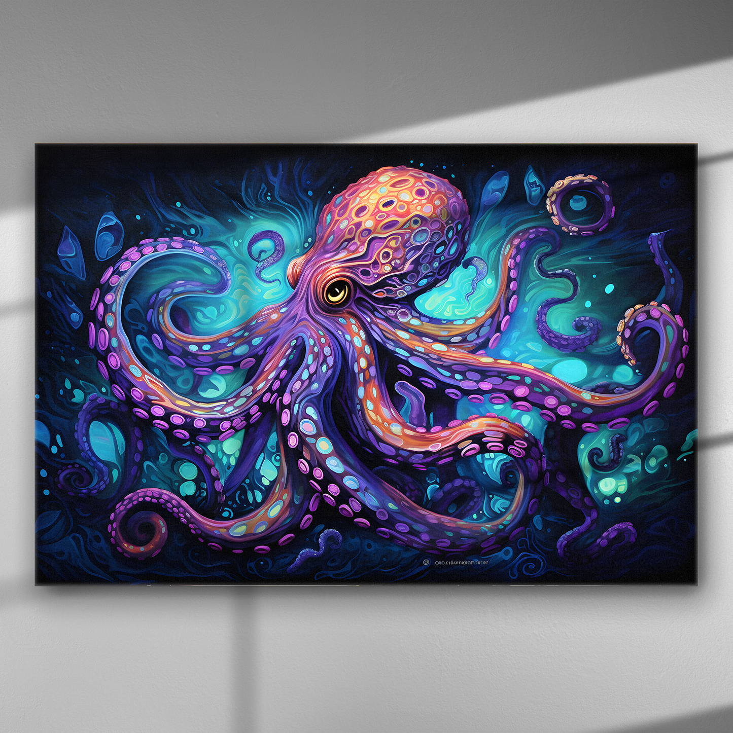 Χταπόδι - Πίνακας σε Καμβά