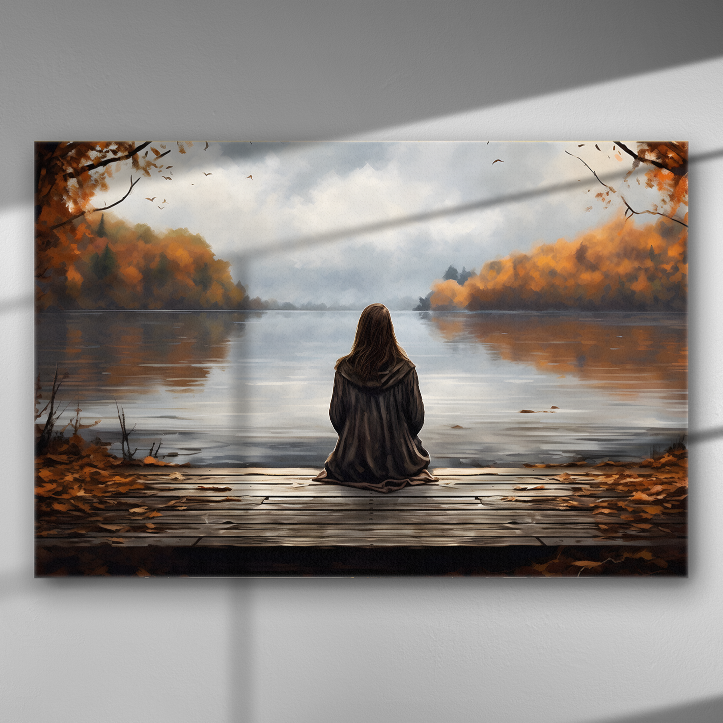 Φθινοπωρινός Στοχασμός στην Προβλήτα - Πίνακας σε Καμβά