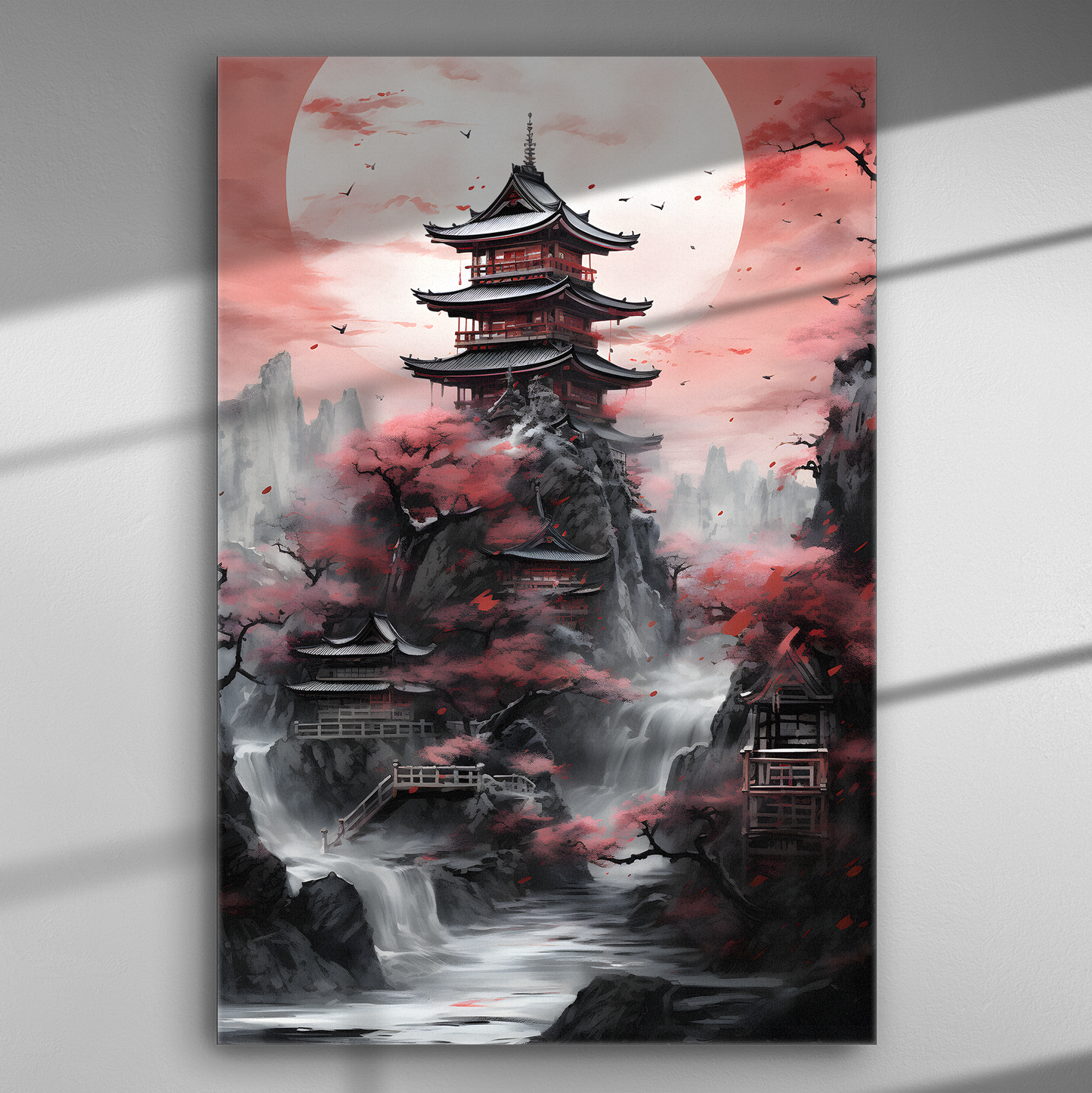 Ο Πύργος της Ροζ Αυγής - Πίνακας σε Καμβά