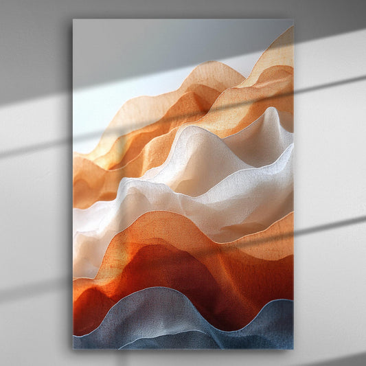 Canvas print featuring layers of warm and earthy tones with a play of light and shadow.