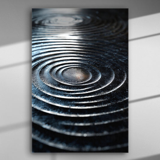 Canvas print of circular water ripples creating a calm and reflective atmosphere.