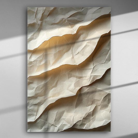 Abstract textured paper art canvas with light and shadow play.