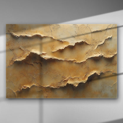 Canvas print with earthy textures and tones, showcasing natural erosion patterns.