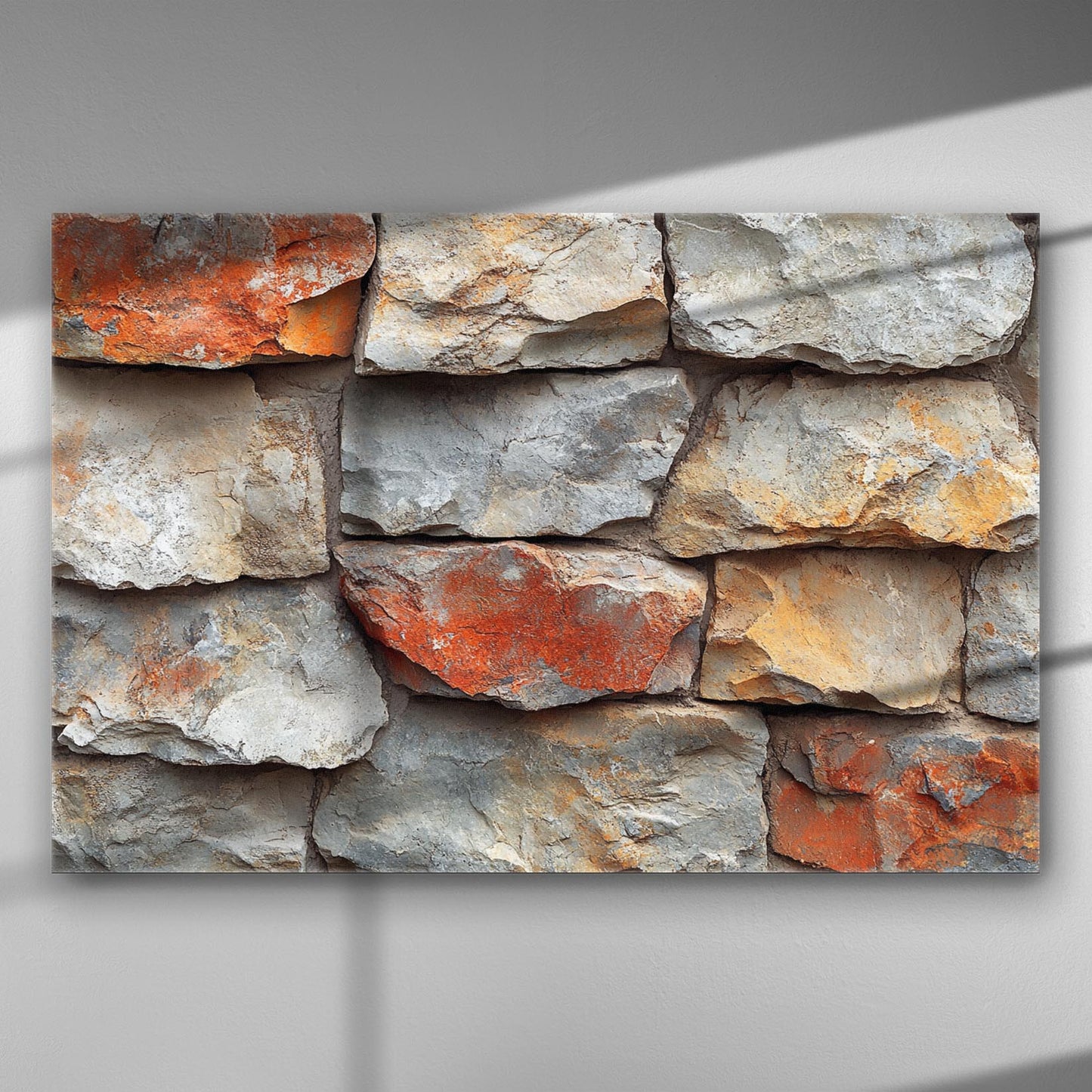 Canvas print depicting stone texture with earthy colors