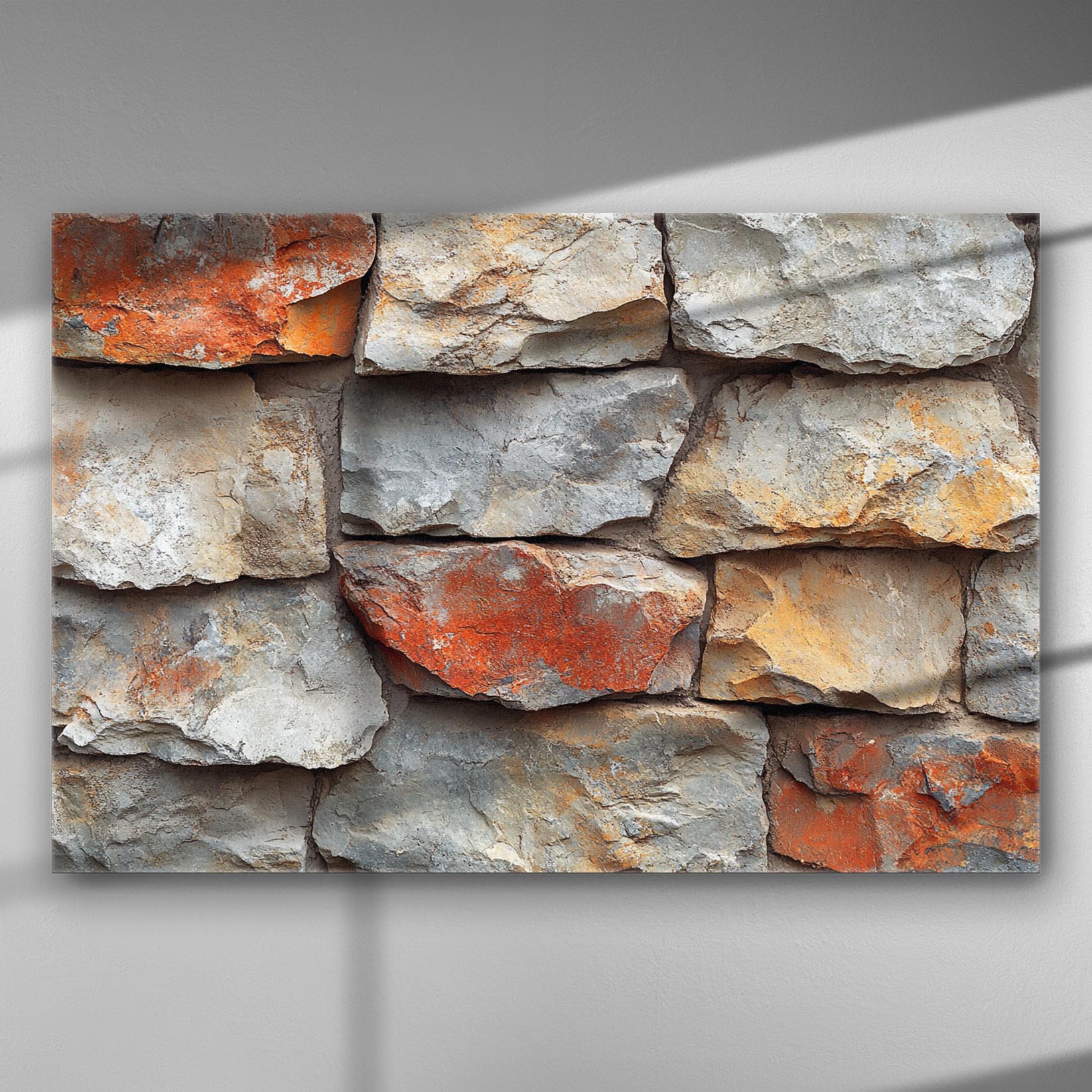 Canvas print depicting stone texture with earthy colors