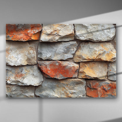 Canvas print depicting stone texture with earthy colors