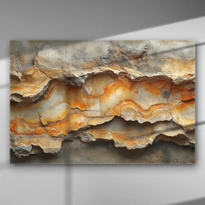 Abstract natural texture with warm tones and layers of rock formations.
