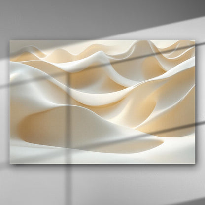 Canvas print depicting serene sand dunes with soft curves and subtle shadows.
